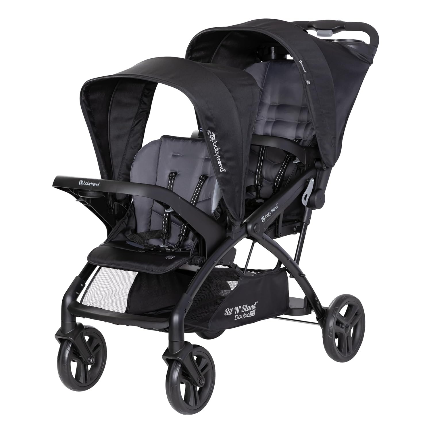 Baby Trend Sit N’ Stand® Double 2.0 Stroller, Dash Black