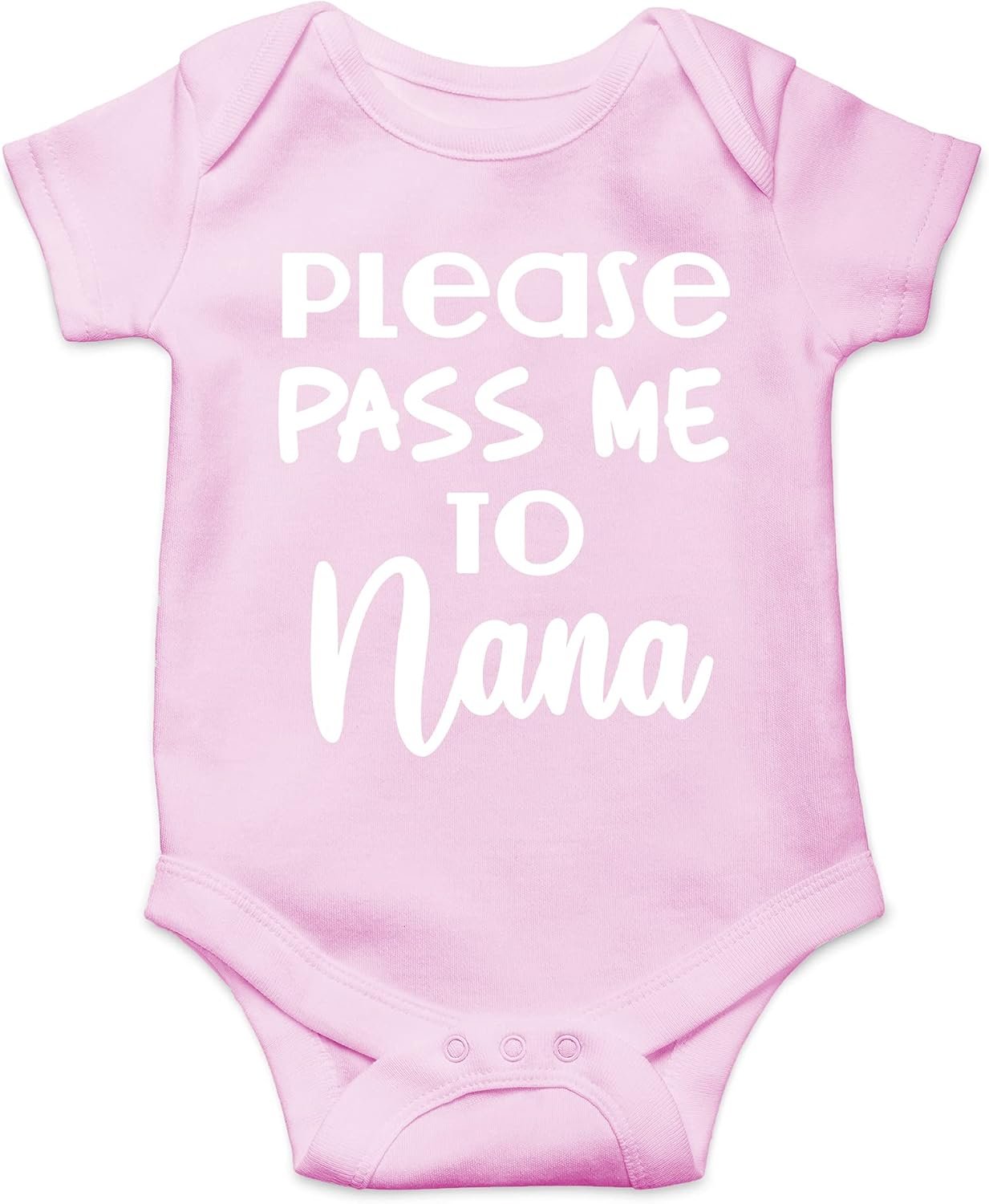 CBTwear Please Pass Me to Nana – Baby Clothes – Funny Newborn Bodysuit Outfits for Boys and Girls