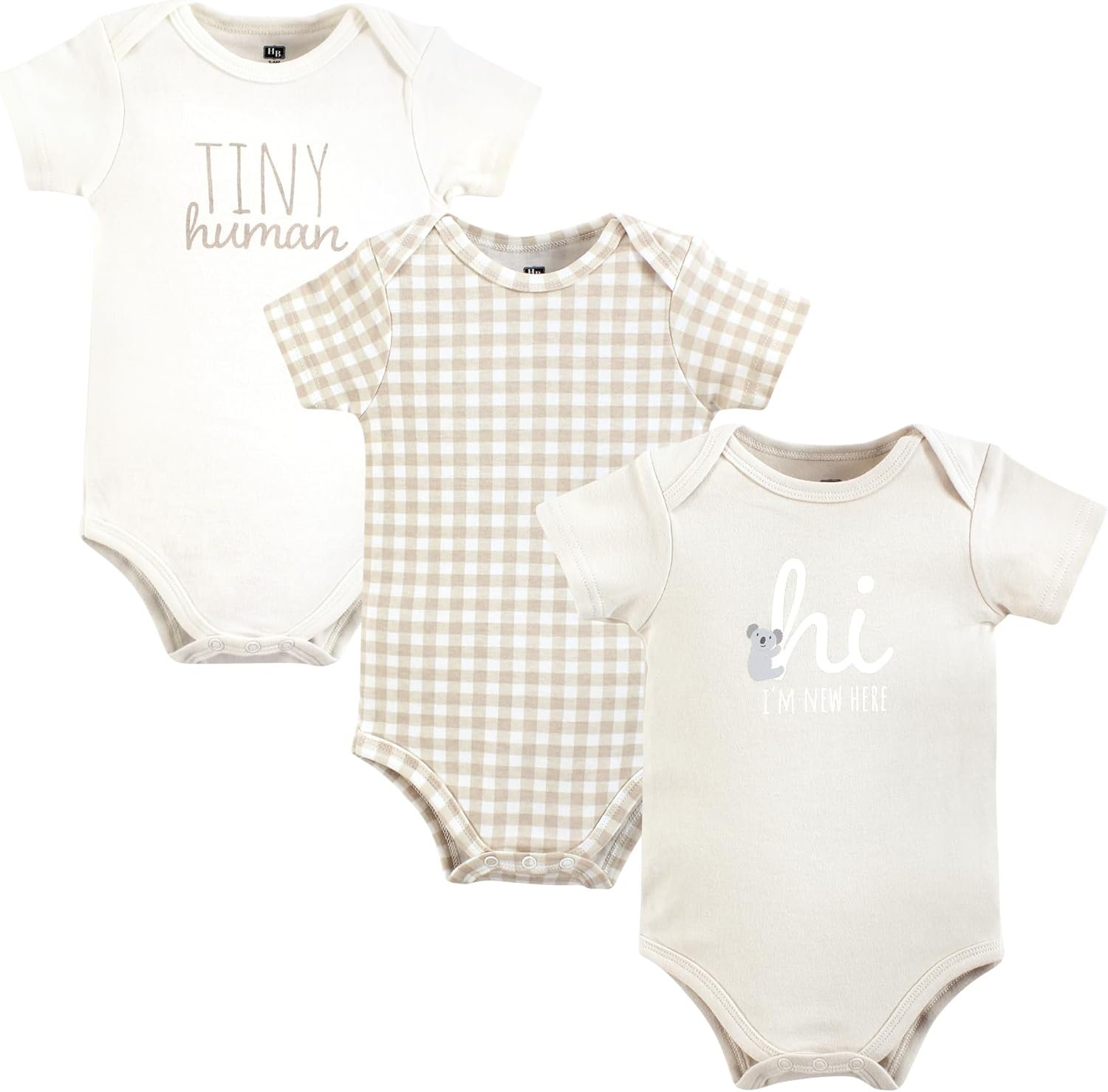 Hudson Baby unisex-baby Cotton Bodysuits 3-pack