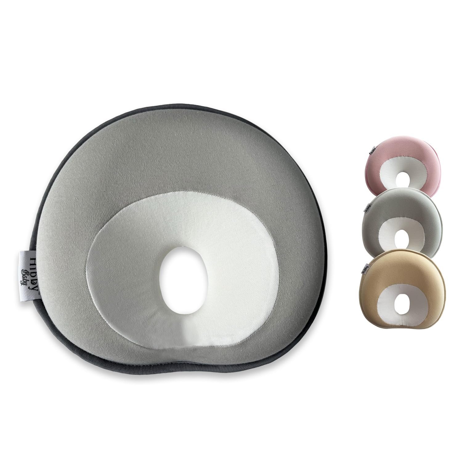 Baby Pillow for Stroller, Bouncer, Car Seat and Travel (Pebble Grey)