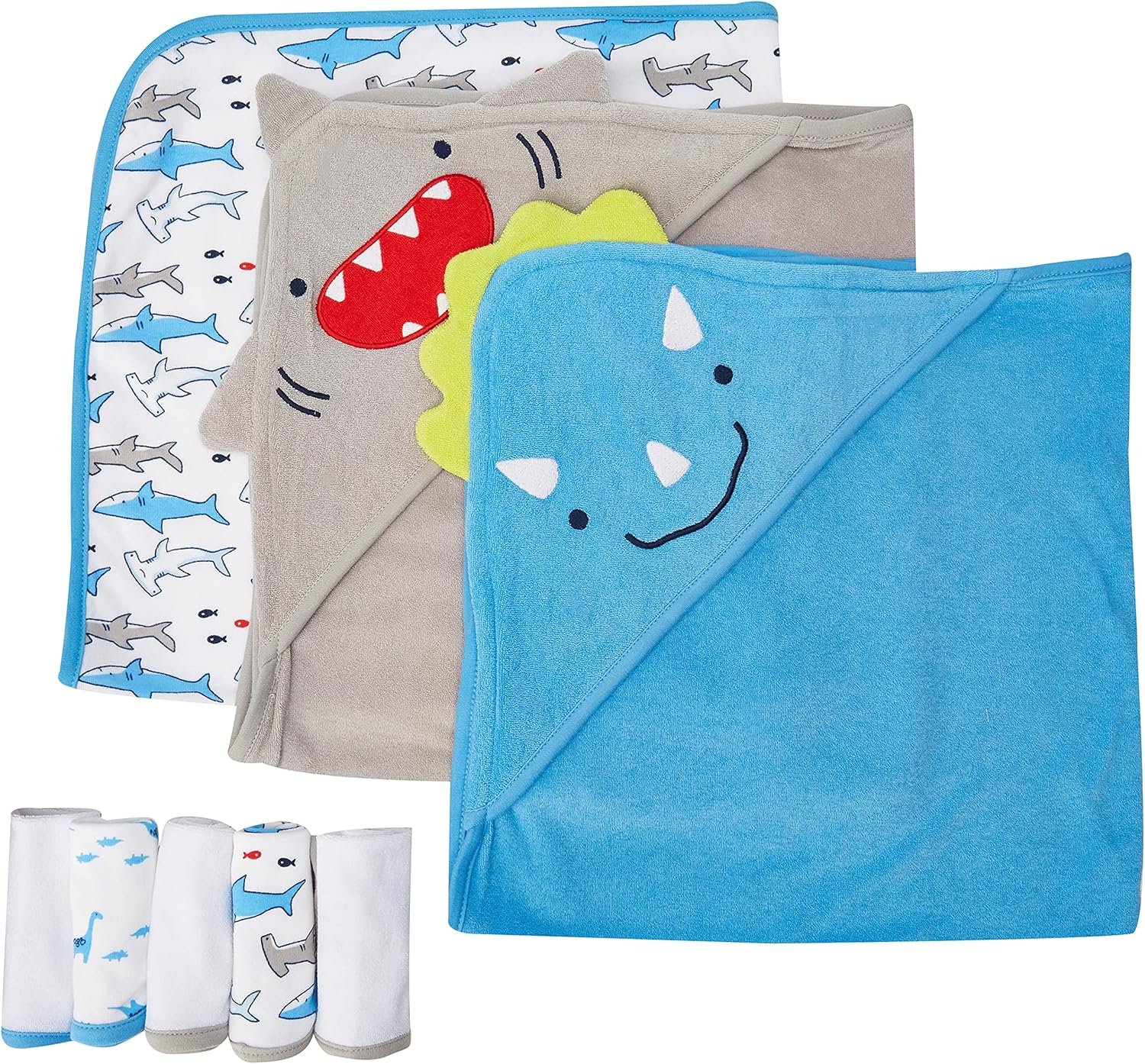 Simple Joys by Carter’s Unisex Babies’ 8-Piece Towel and Washcloth Set, Multipacks