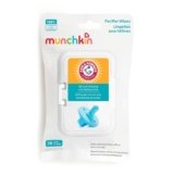 Munchkin Arm & Hammer Pacifier Wipes – Safely Cleans Breast Pump Parts and Feeding Essentials for Baby and Toddler, 1 Pack, 36 Wipes