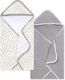 Burts Bees Baby Infant Hooded Towels Honey Bee Organic Cotton, Unisex Bath Essentials and Newborn Necessities, Soft Nursery Towel with Hood Set, 2-Pack Size 29 x 29 Inch